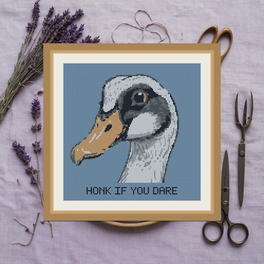 Honk If You Dare cross stitch pattern