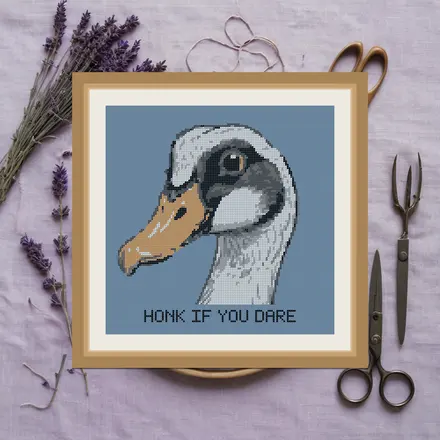 Honk If You Dare cross stitch pattern