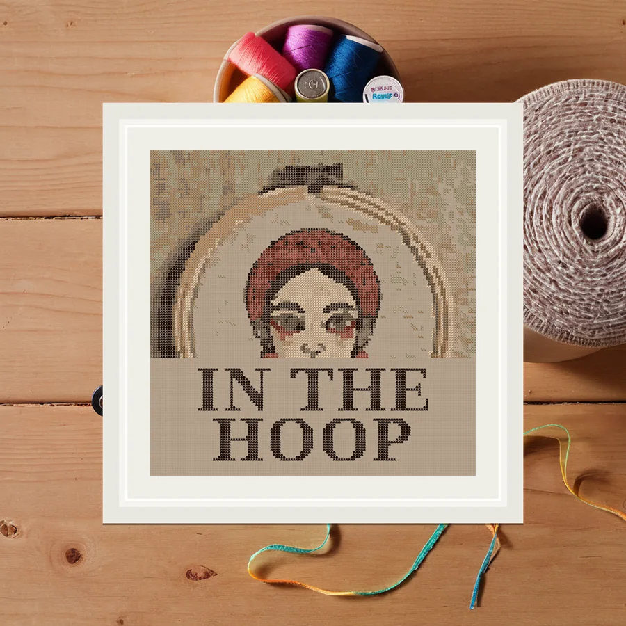 Hoop cross stitch pattern