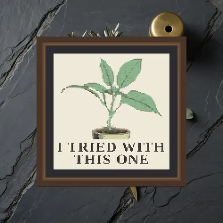 I Tried With This One cross stitch pattern