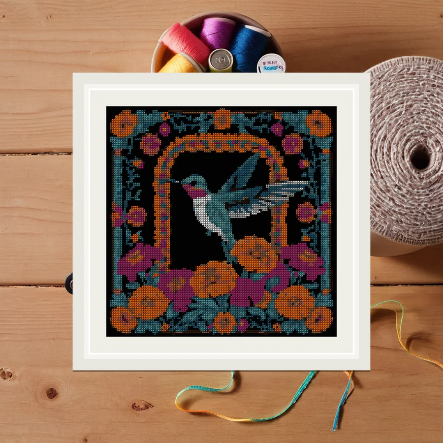 Hummingbird Ofrenda cross stitch pattern