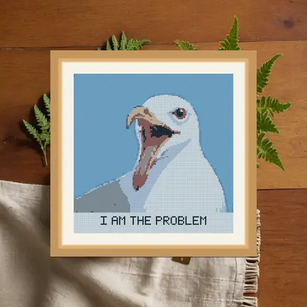 I Am The Problem cross stitch pattern