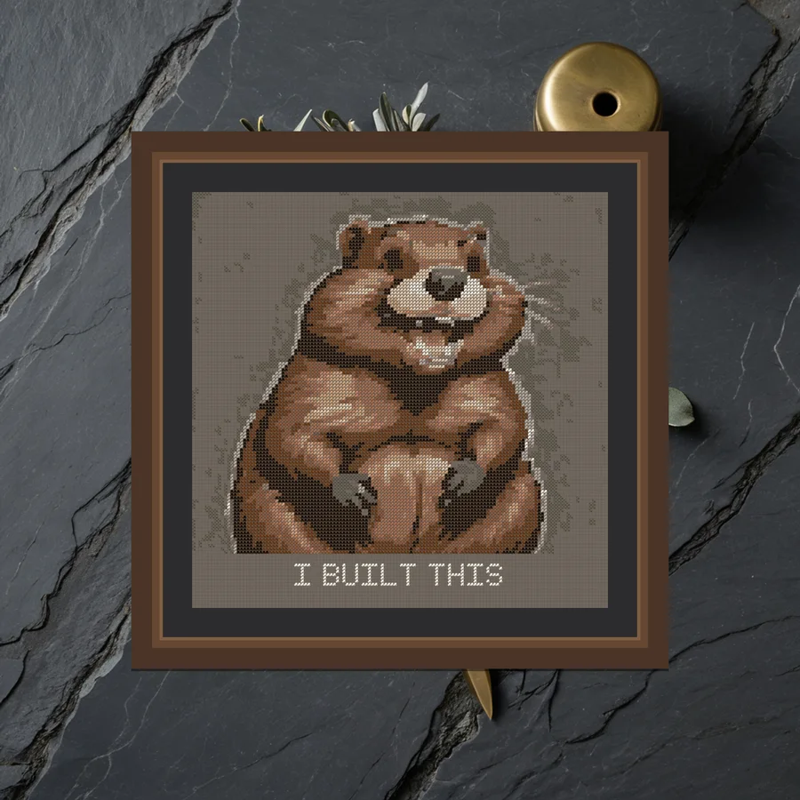 I Built This cross stitch pattern