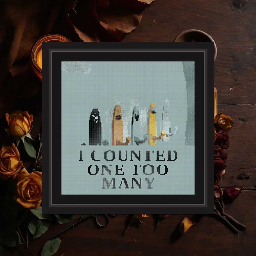 I Counted One Too Many cross stitch pattern