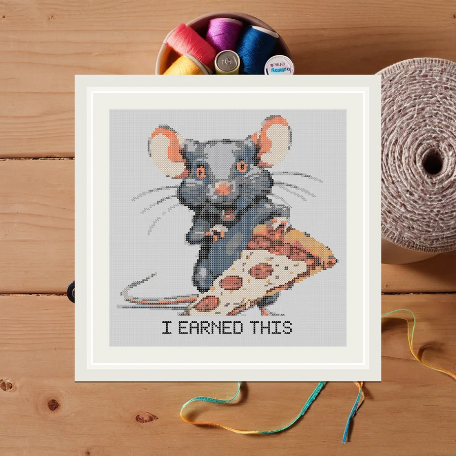 I Earned This cross stitch pattern