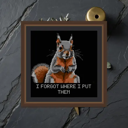 I Forgot Where cross stitch pattern