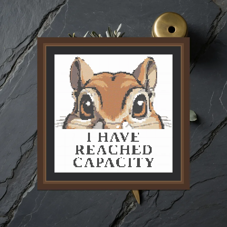 I Have Reached Capacity cross stitch pattern