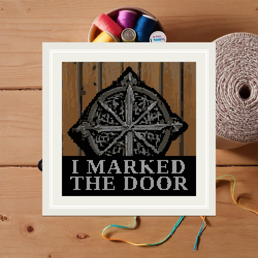 I Marked The Door cross stitch pattern