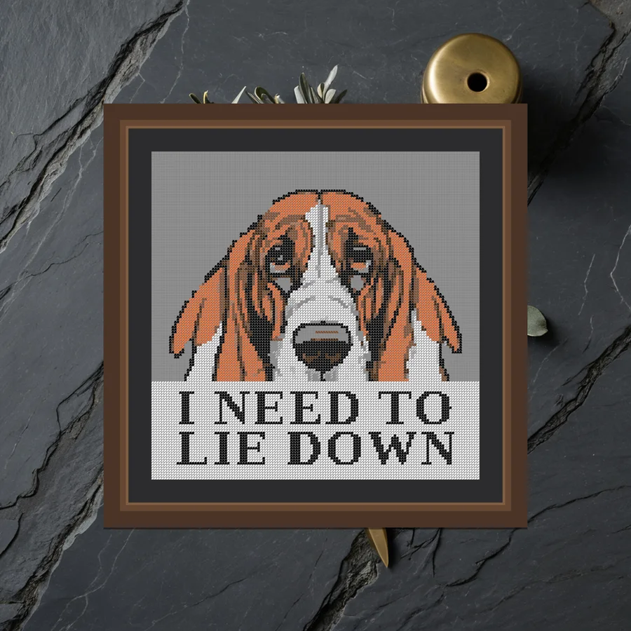 I Need To Lie Down cross stitch pattern