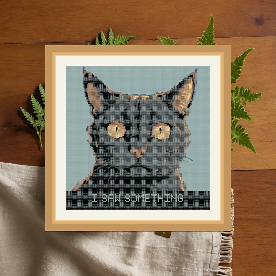 I Saw Something cross stitch pattern