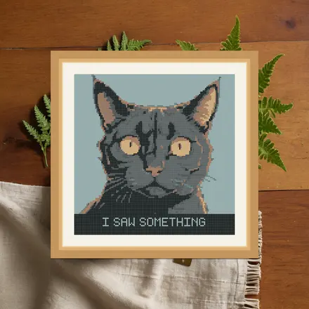 I Saw Something cross stitch pattern