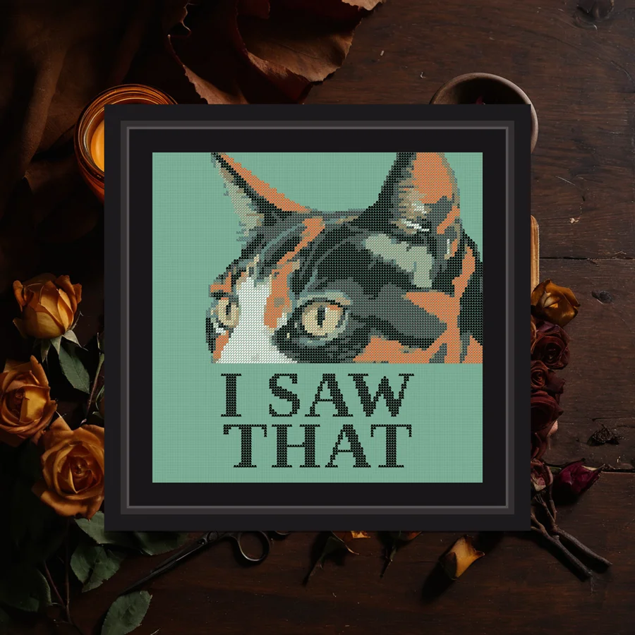 I Saw That cross stitch pattern