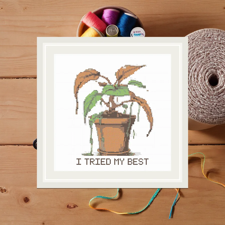 I Tried cross stitch pattern