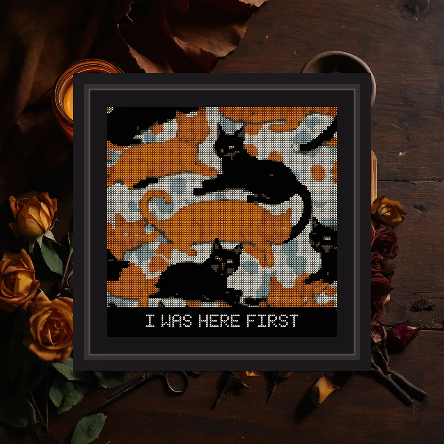 I Was Here First cross stitch pattern