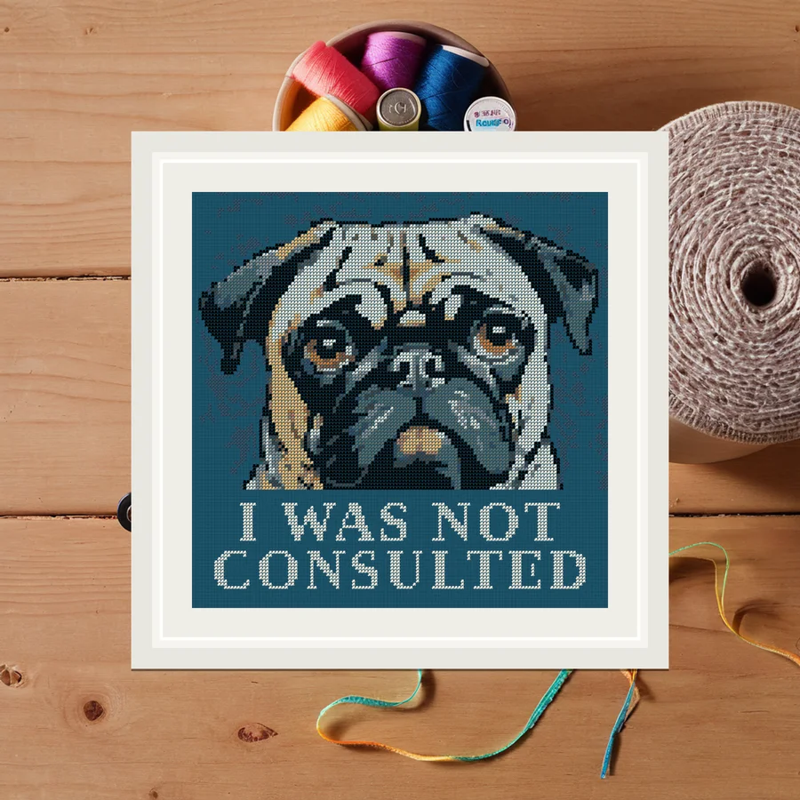 I Was Not Consulted cross stitch pattern