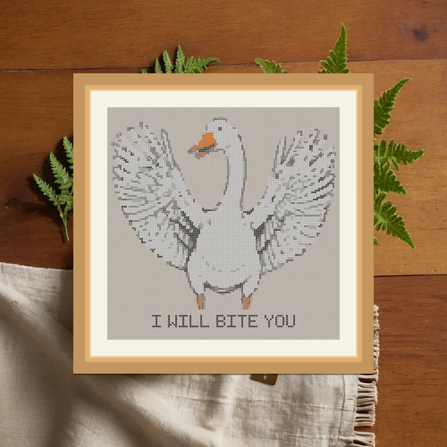 I Will Bite You cross stitch pattern
