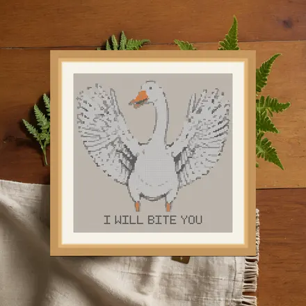 I Will Bite You cross stitch pattern