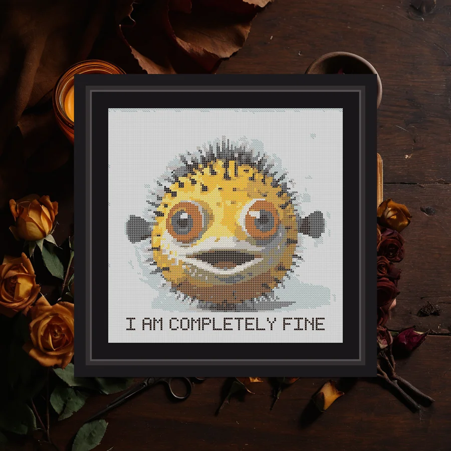 I'm Fine cross stitch pattern