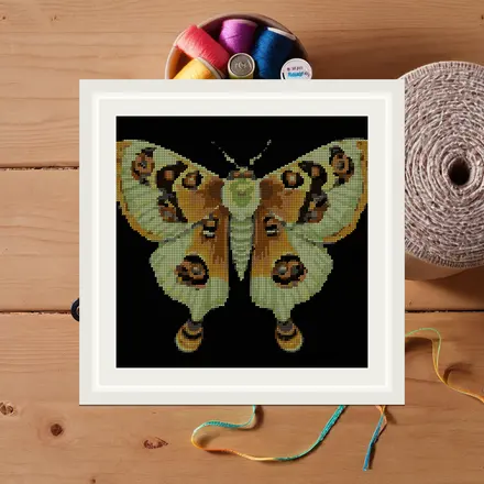 Io Moth cross stitch pattern