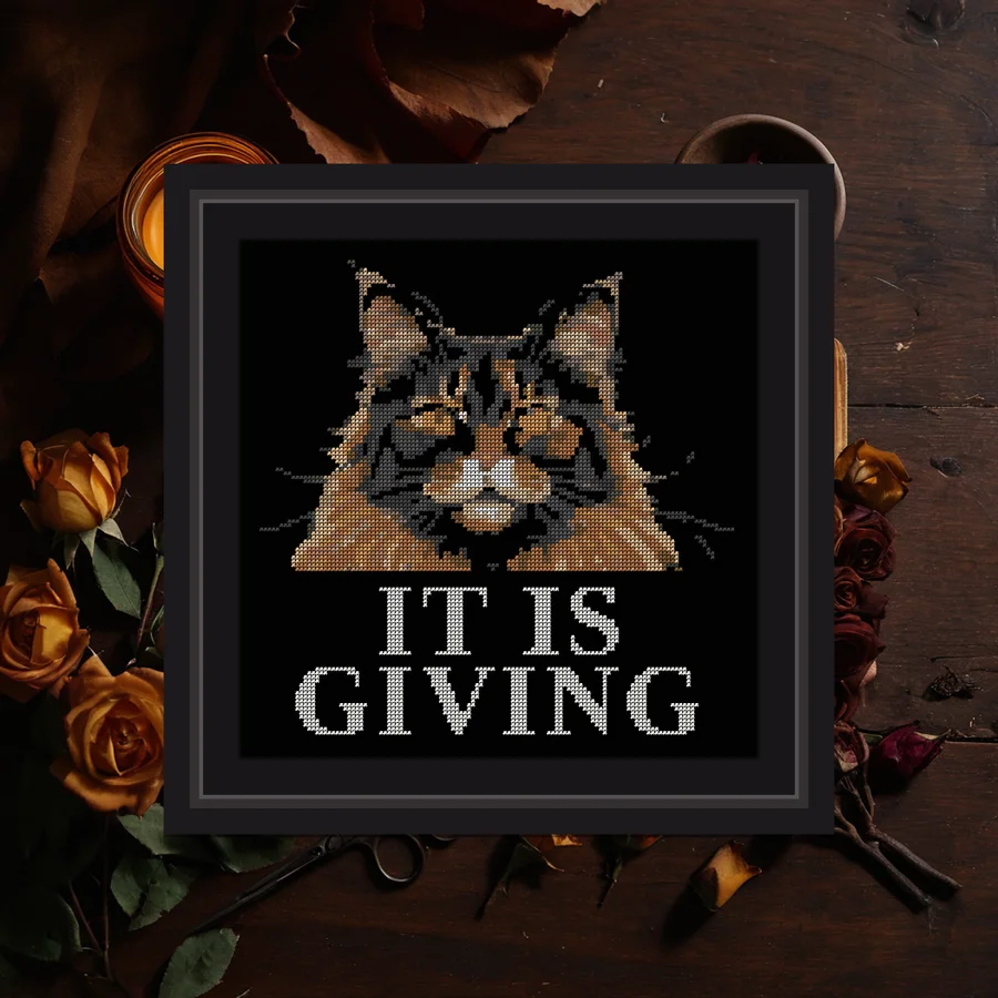 It Is Giving cross stitch pattern