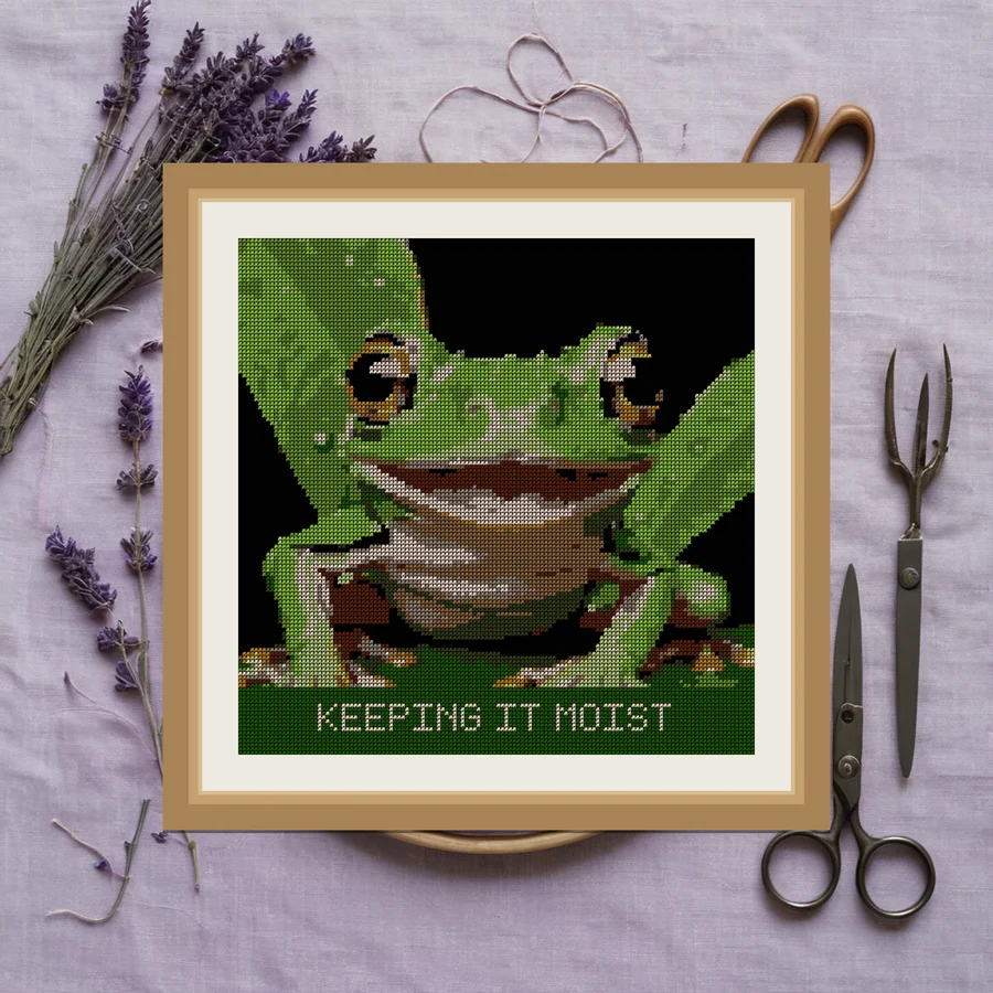Keeping It Moist cross stitch pattern