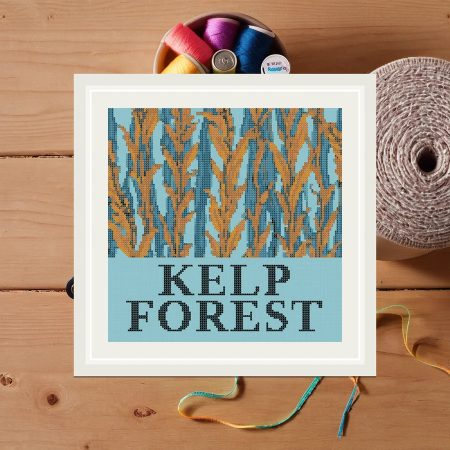 Forest cross stitch pattern
