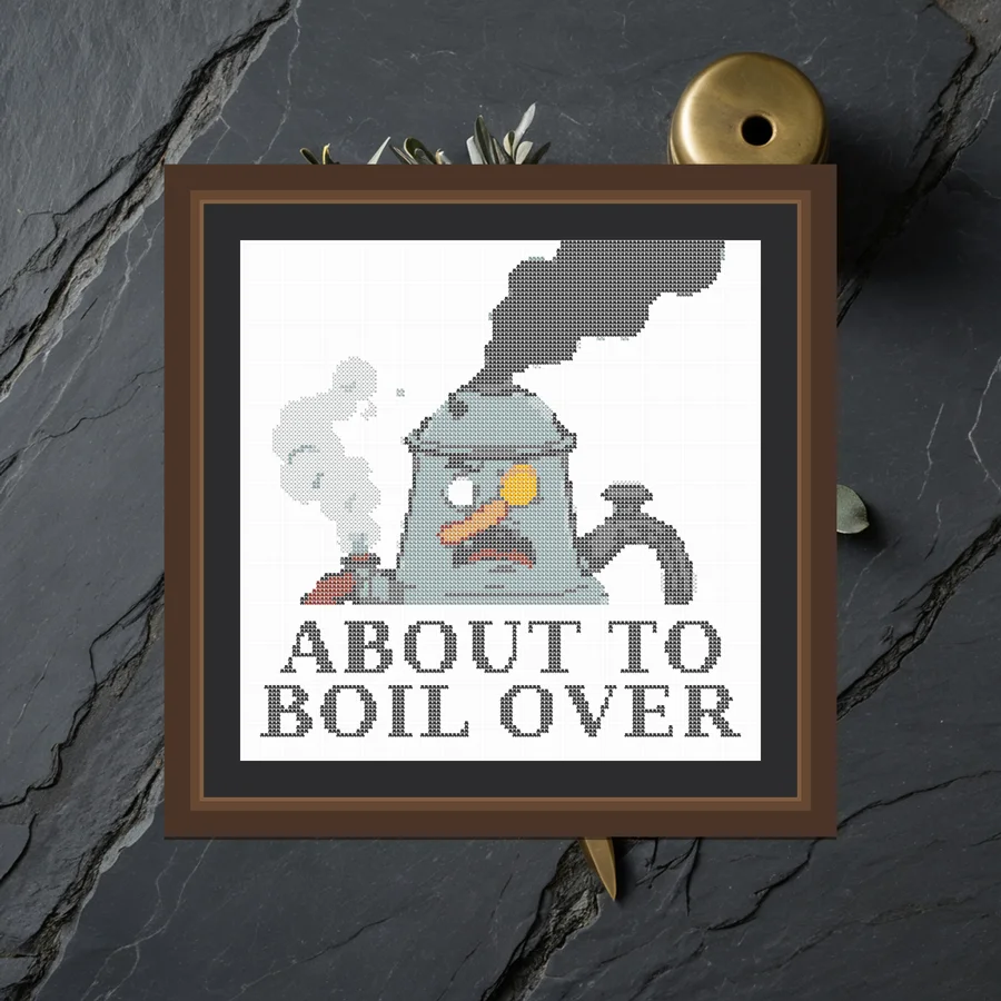 About To Boil Over cross stitch pattern