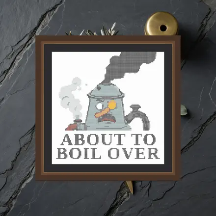 About To Boil Over cross stitch pattern
