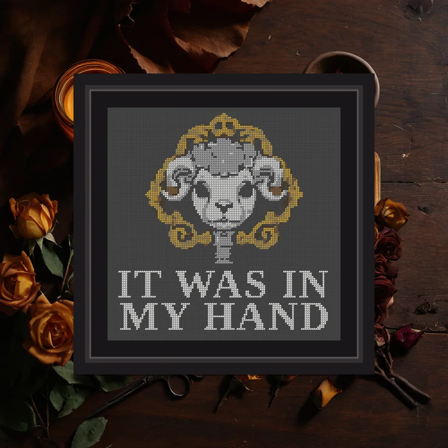 It Was In My Hand cross stitch pattern