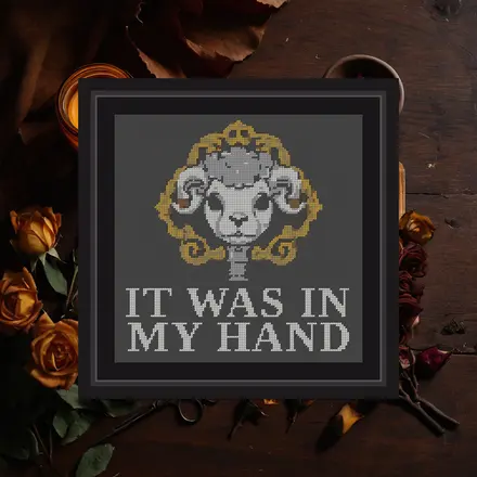 It Was In My Hand cross stitch pattern