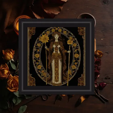 Knight Of Wands cross stitch pattern