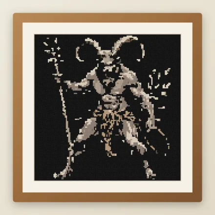Krampus Night cross stitch pattern