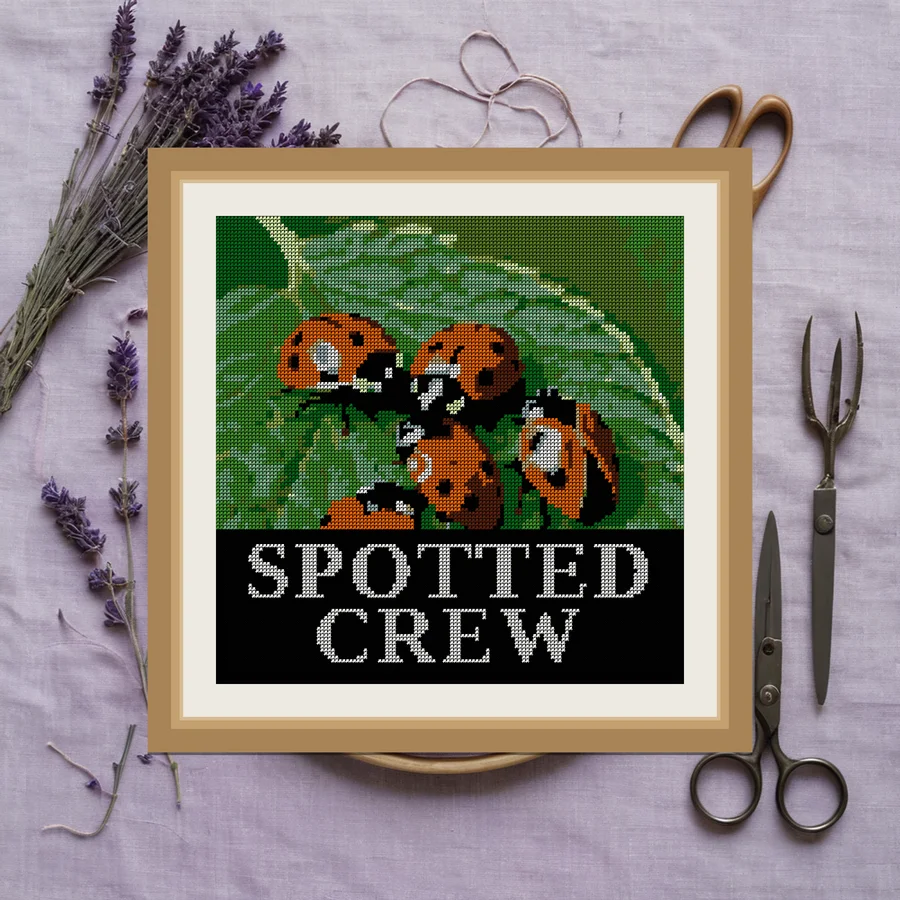 Spotted Crew cross stitch pattern