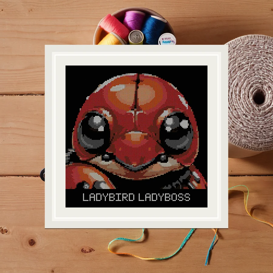 Ladybird Ladyboss cross stitch pattern