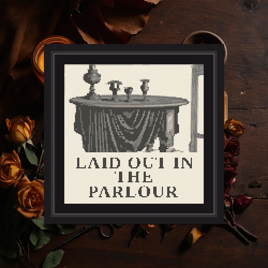 Laid Out In The Parlour cross stitch pattern