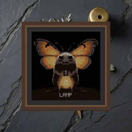 Lamp cross stitch pattern