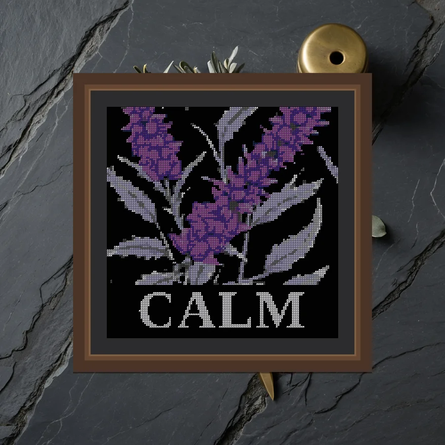 Calm cross stitch pattern
