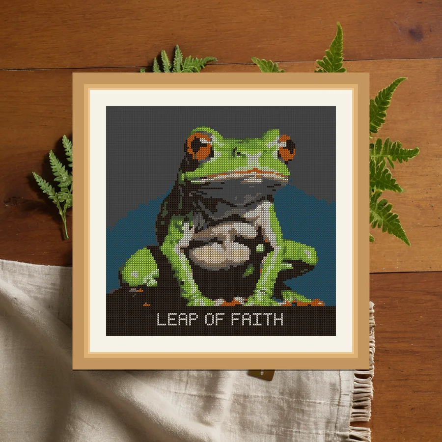 Leap Of Faith cross stitch pattern
