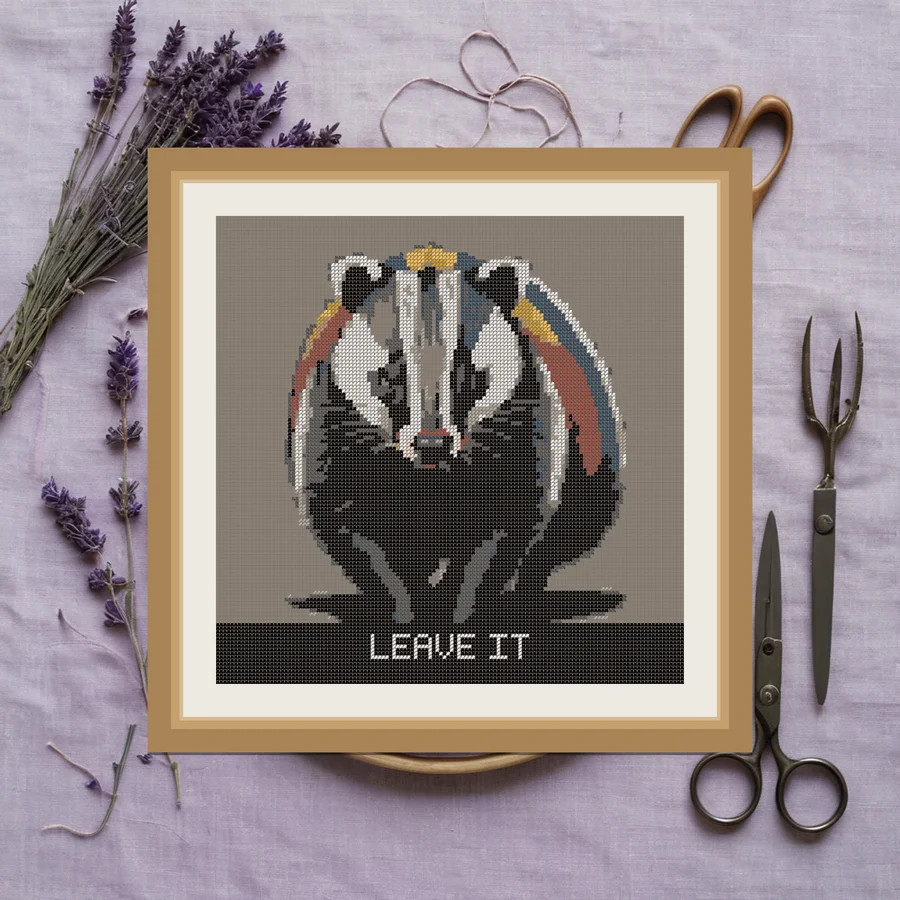 Leave It cross stitch pattern