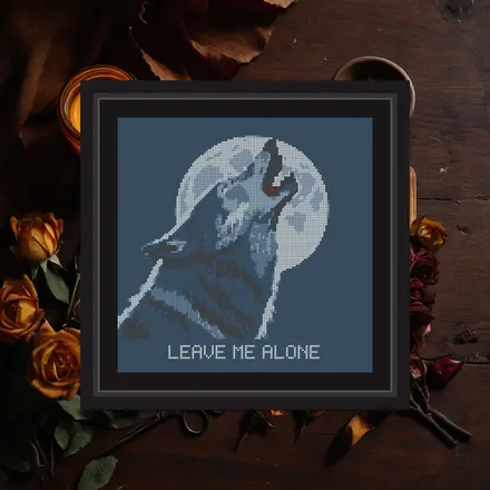 Leave Me Alone cross stitch pattern