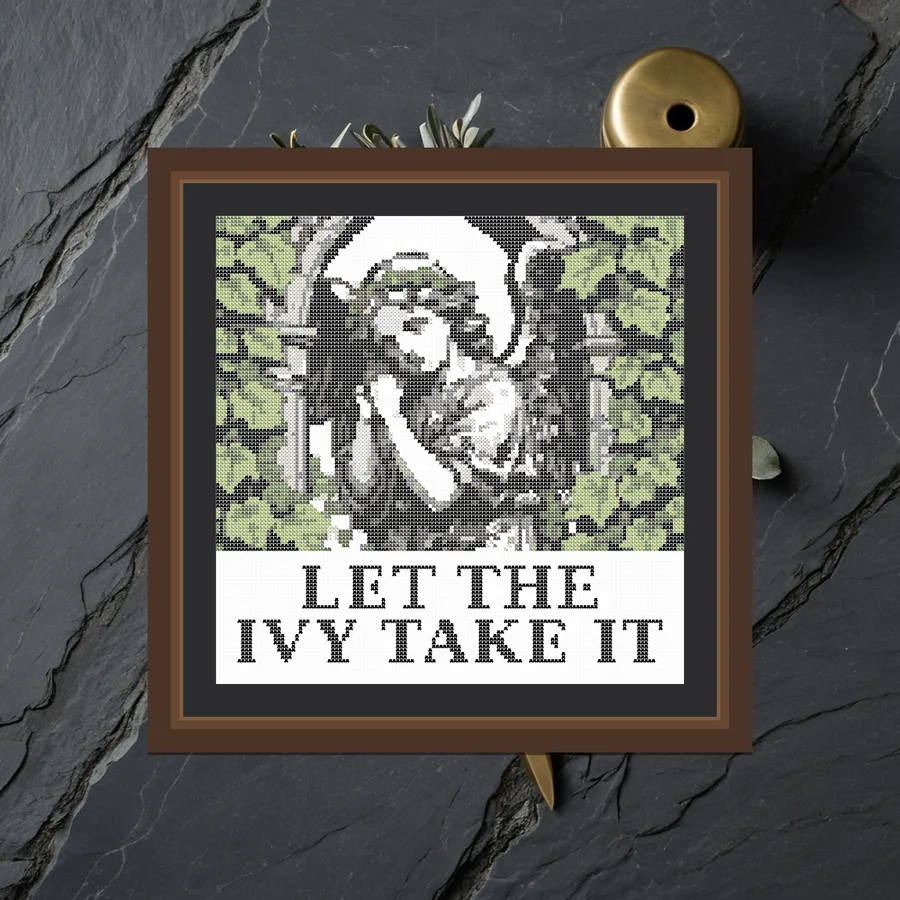 Let The Ivy Take It cross stitch pattern