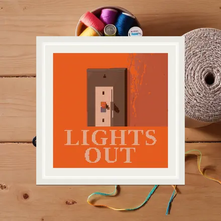 Lights Out cross stitch pattern