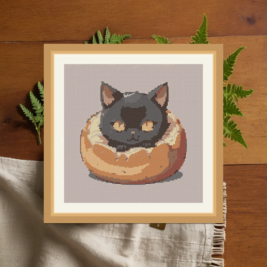 Loaf Cat cross stitch pattern
