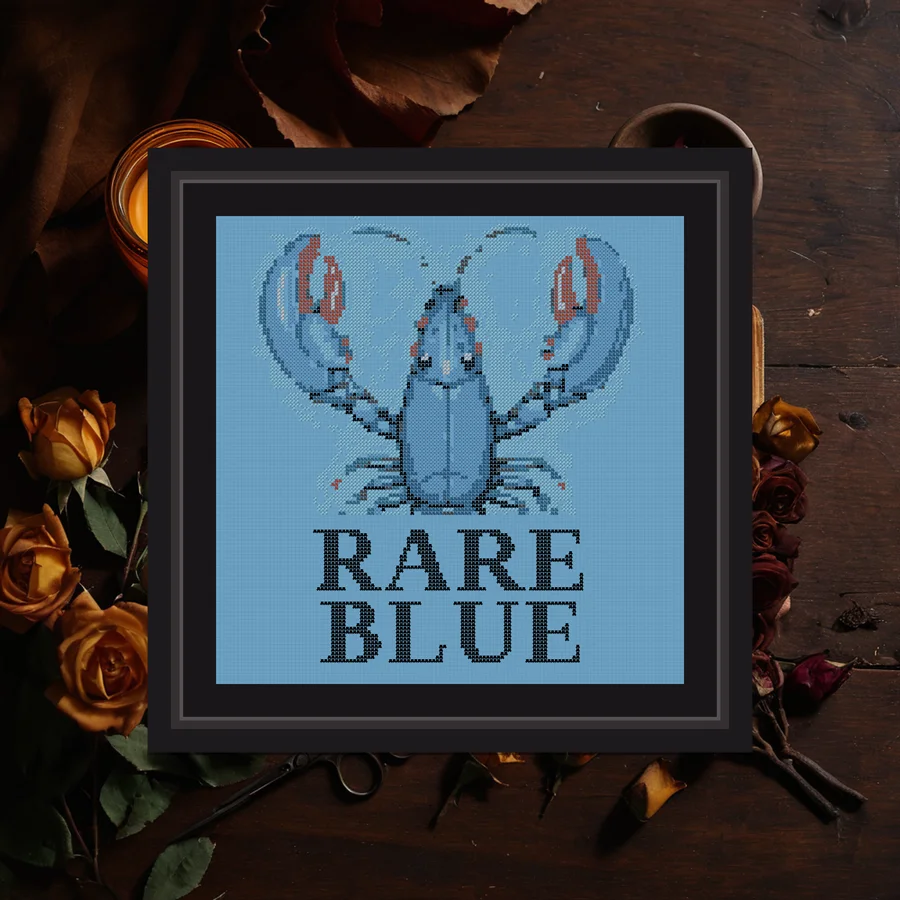 Rare Blue cross stitch pattern