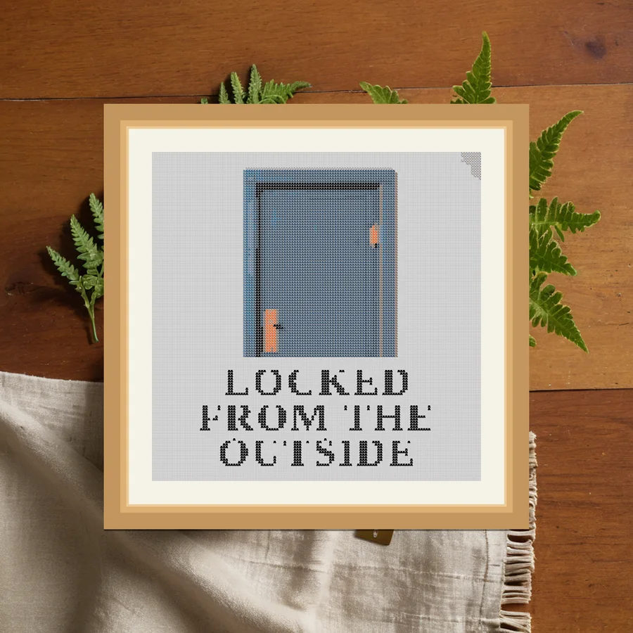 Locked From The Outside cross stitch pattern