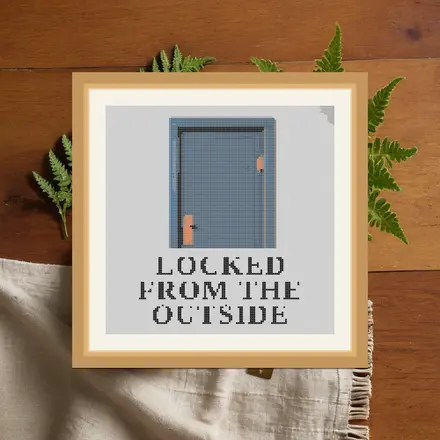 Locked From The Outside cross stitch pattern