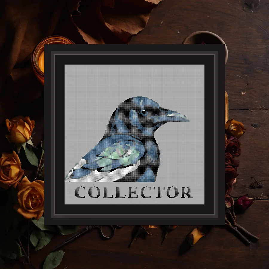 Collector cross stitch pattern