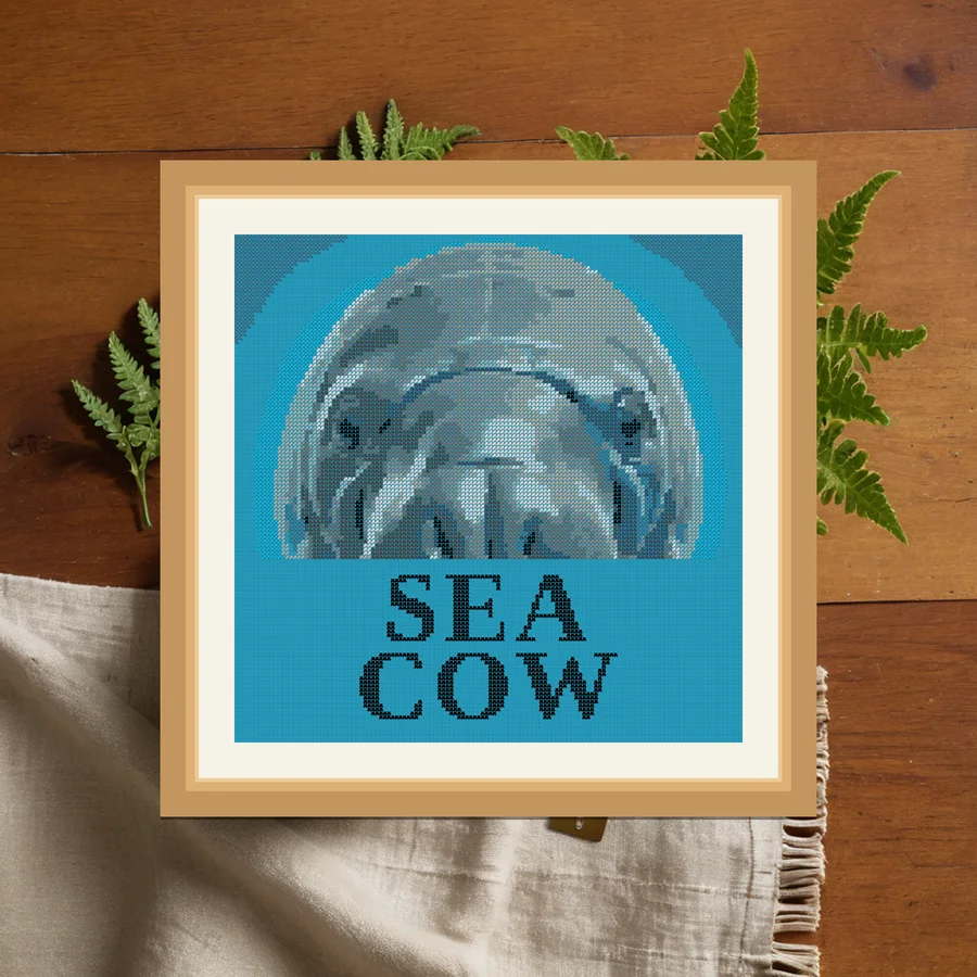Sea Cow cross stitch pattern
