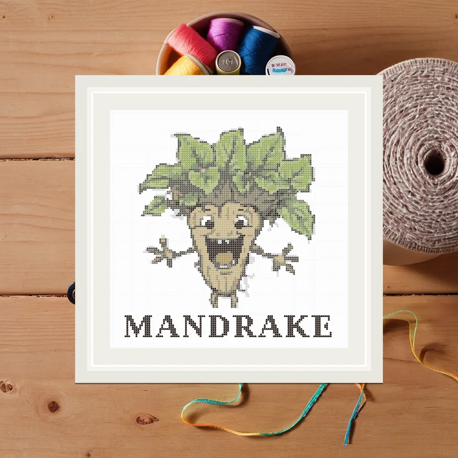 Mandrake cross stitch pattern