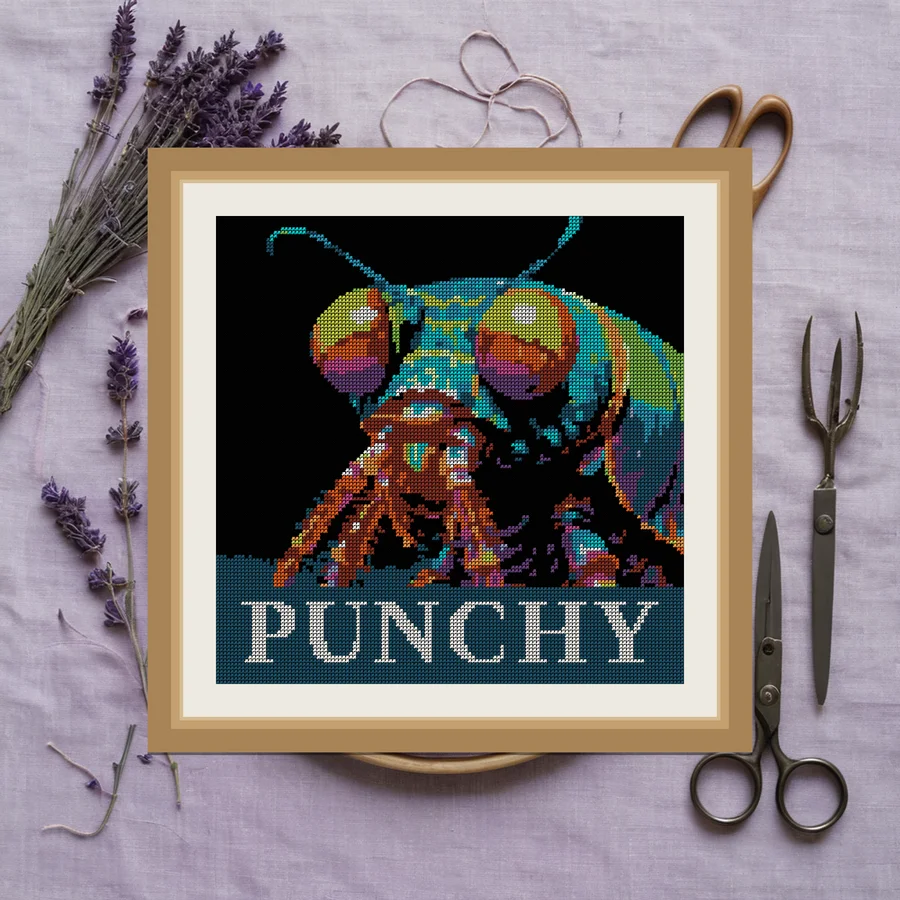 Mantis cross stitch pattern